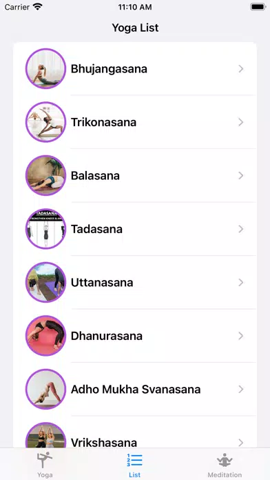 My Yoga Daily Screenshots