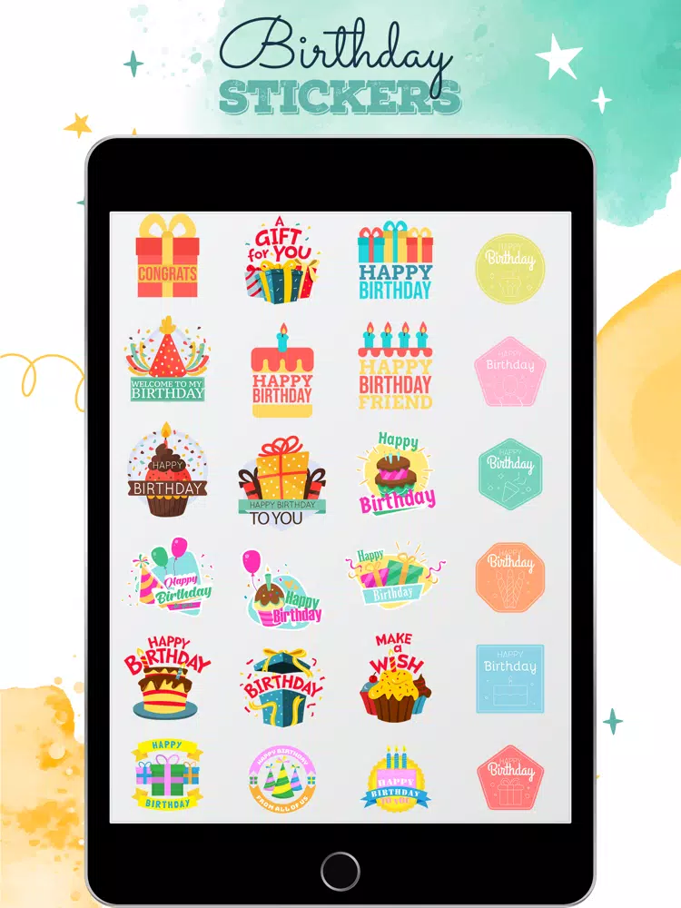 Birthday Stickers & Wishes iPad Screenshots