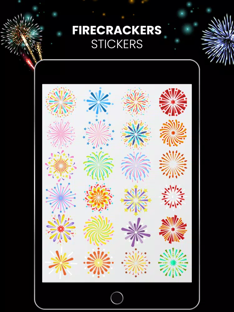 Animated Fireworks Stickers! iPad Screenshots