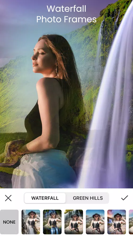 Waterfall & Hills Photo Frames Screenshots