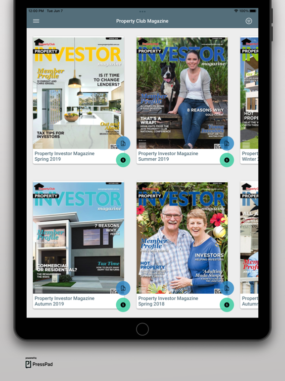 Property Club Magazine iPad Screenshots
