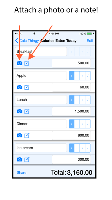 Calc Thingy - Calculate your lists Screenshots