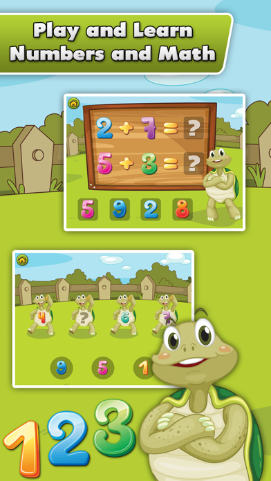 Turtle Math for Kids - Children Learn Numbers, Addition and Subtraction Screenshots