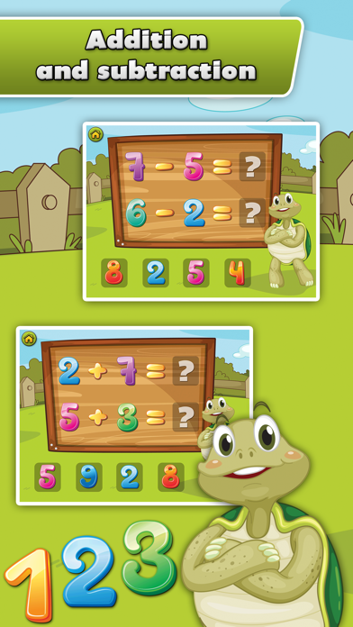 Turtle Math for Kids - Children Learn Numbers, Addition and Subtraction Screenshots