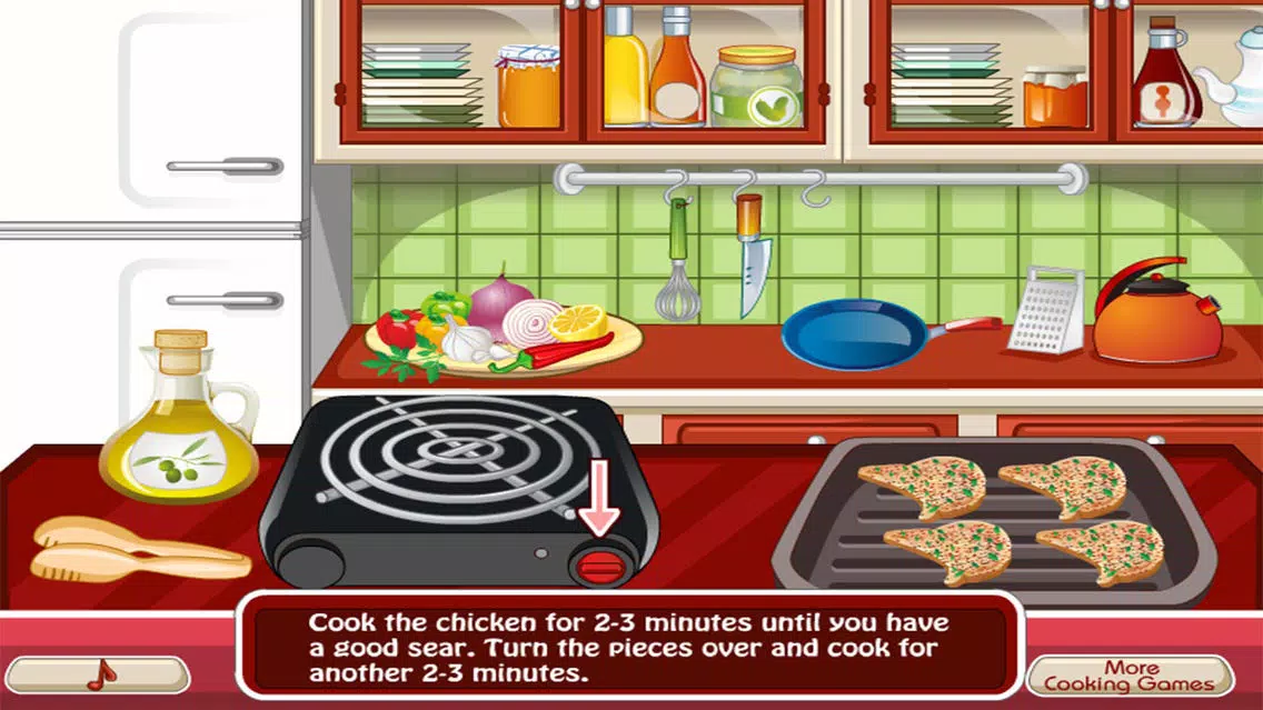 Captures d'écran de Cooking the First Chicken - girl games for kids