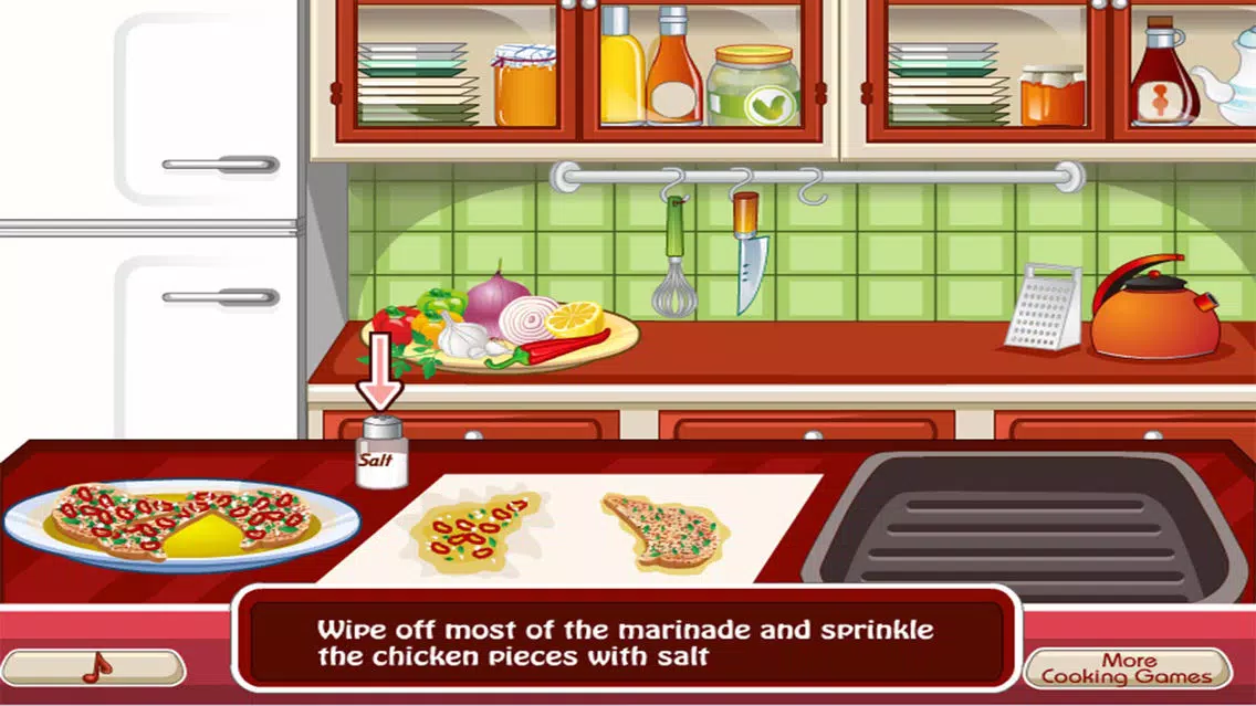 Captures d'écran de Cooking the First Chicken - girl games for kids