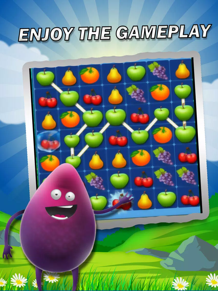 Crazy Fruit Link Ace match 3 fruit sugar mania and fruit blast bomb - Puzzle Game Free iPad Screenshots