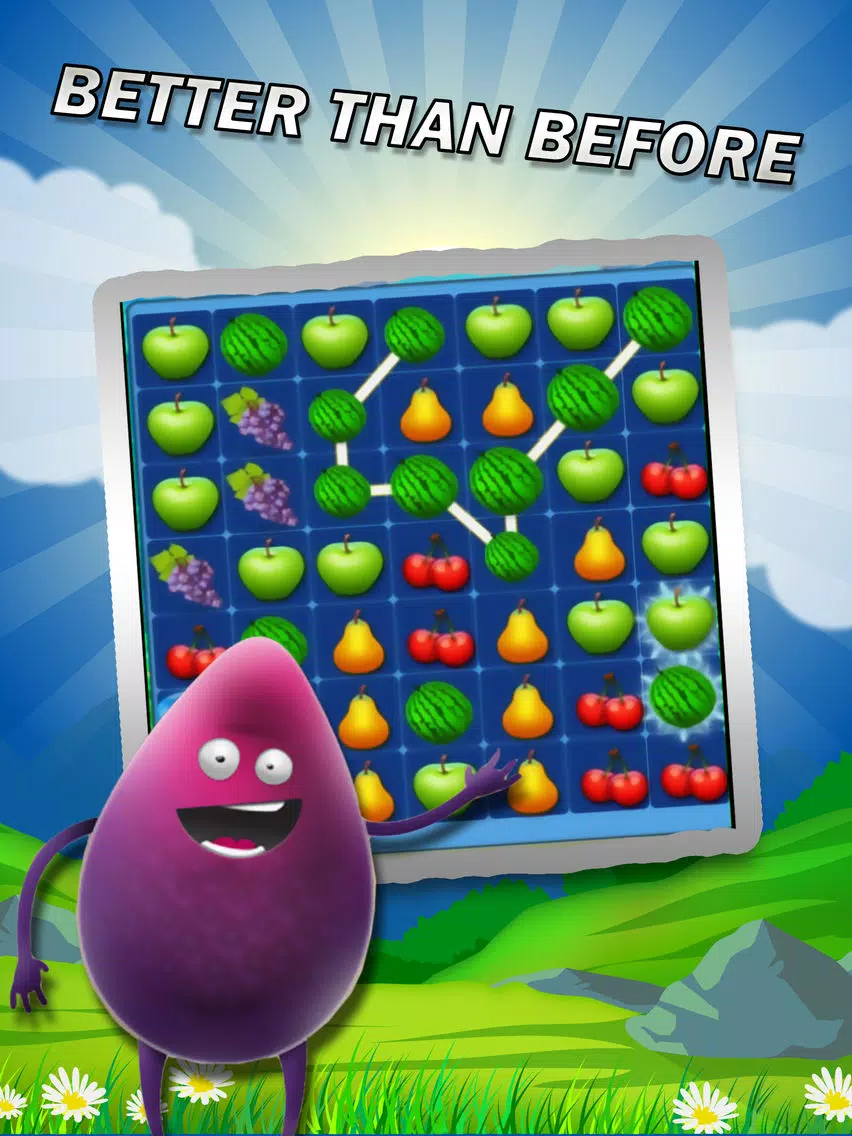 Crazy Fruit Link Ace match 3 fruit sugar mania and fruit blast bomb - Puzzle Game Free iPad Screenshots
