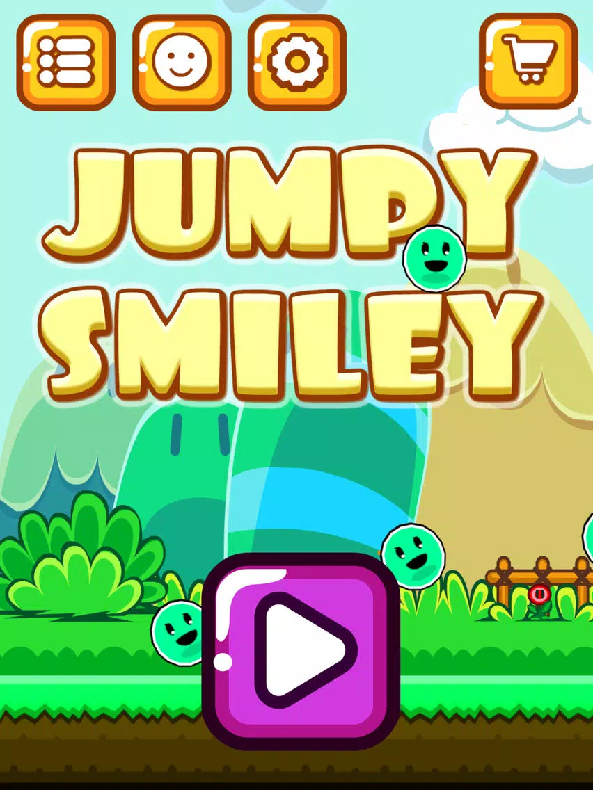 Jumpy Smiley - The endless adventures of a bouncing skippy geometry ball iPad Screenshots