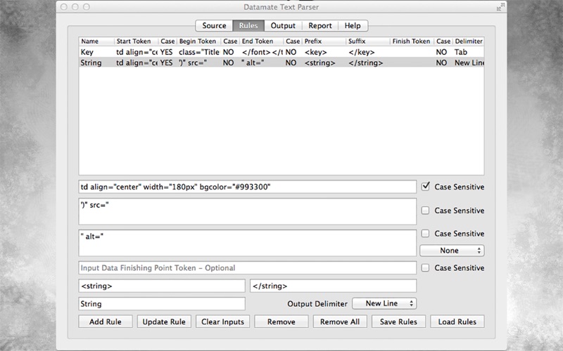 Datamate Text Parser Screenshots