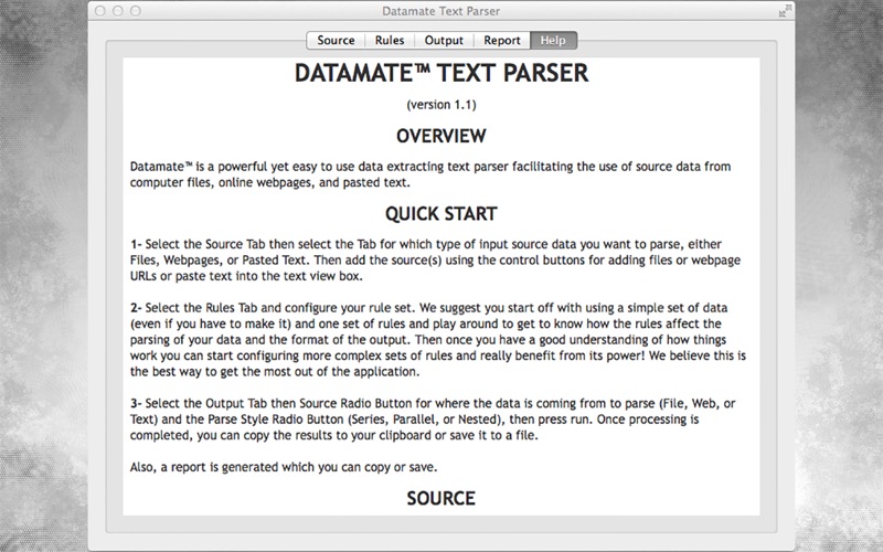 Datamate Text Parser Screenshots