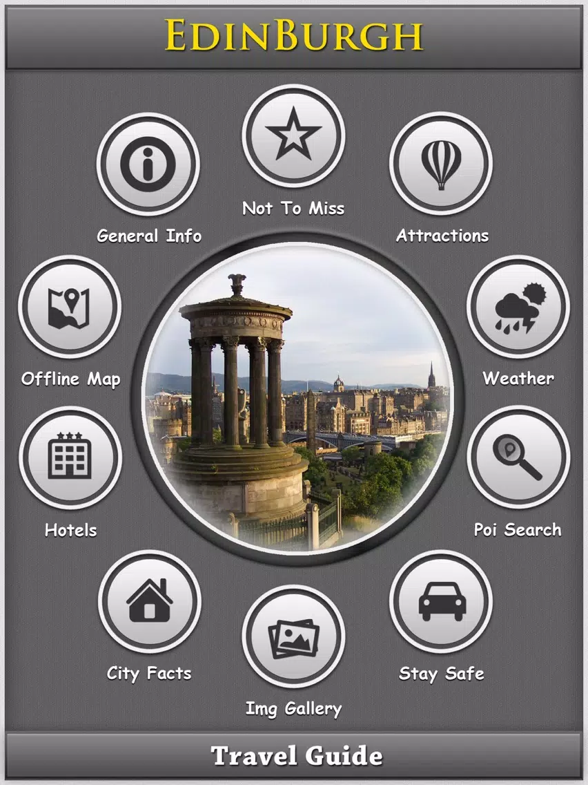 Edinburgh Offline Map Guide iPad Screenshots