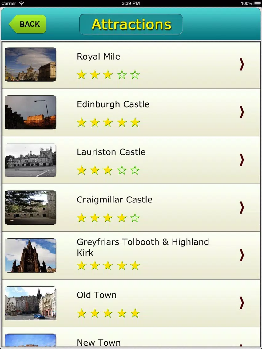 Edinburgh Offline Map Guide iPad Screenshots