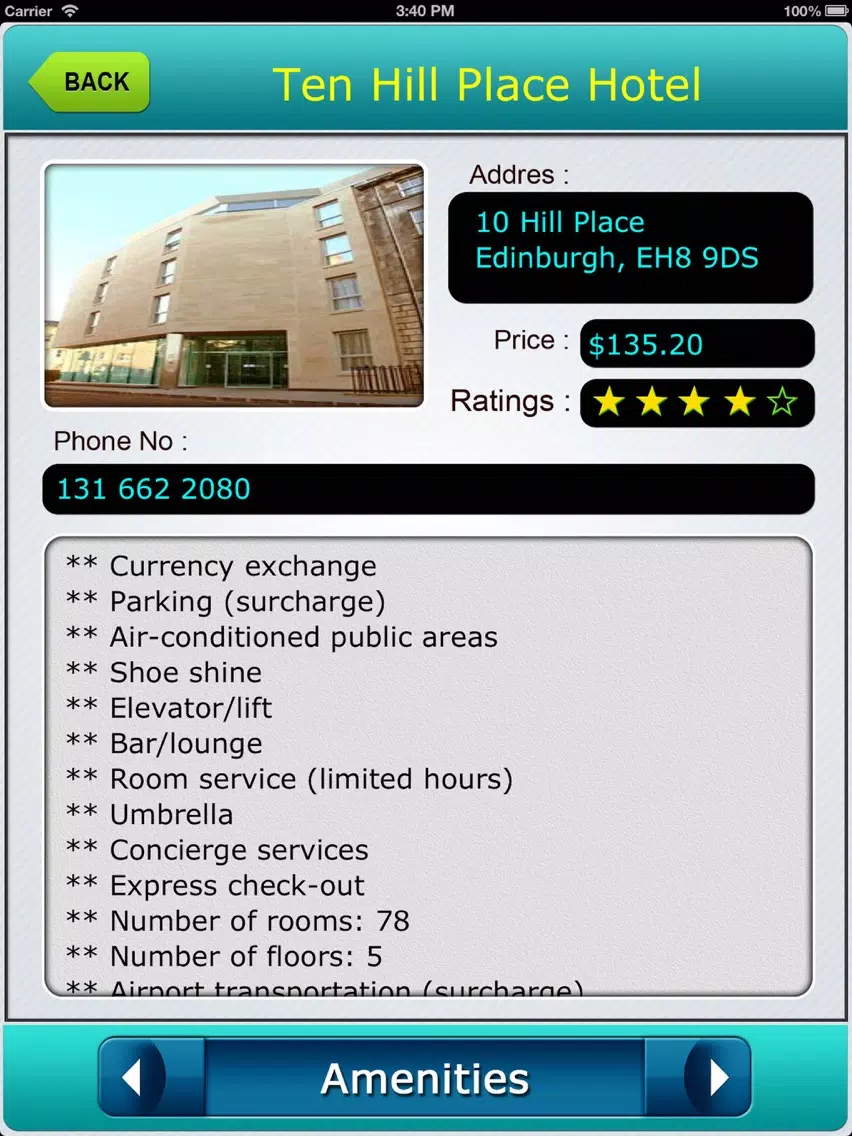 Edinburgh Offline Map Guide iPad Screenshots