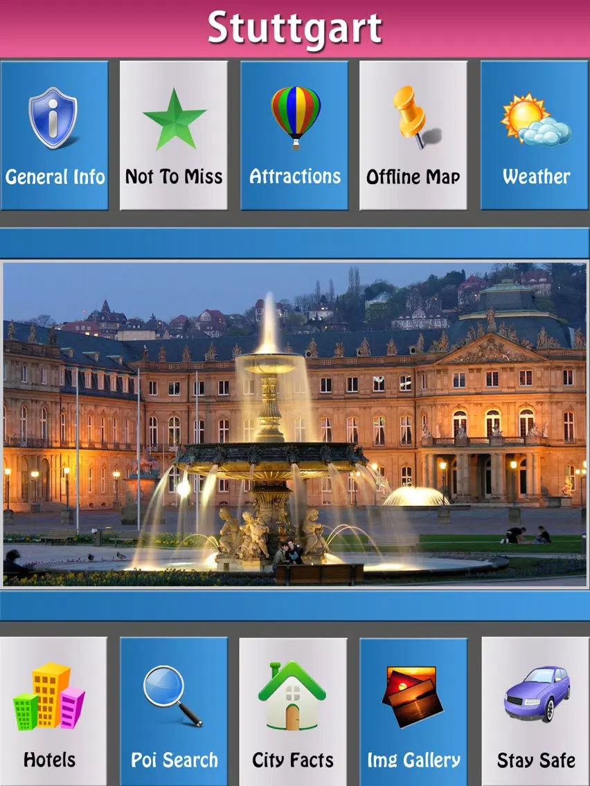 Stuttgart Offline Map Guide iPad Screenshots