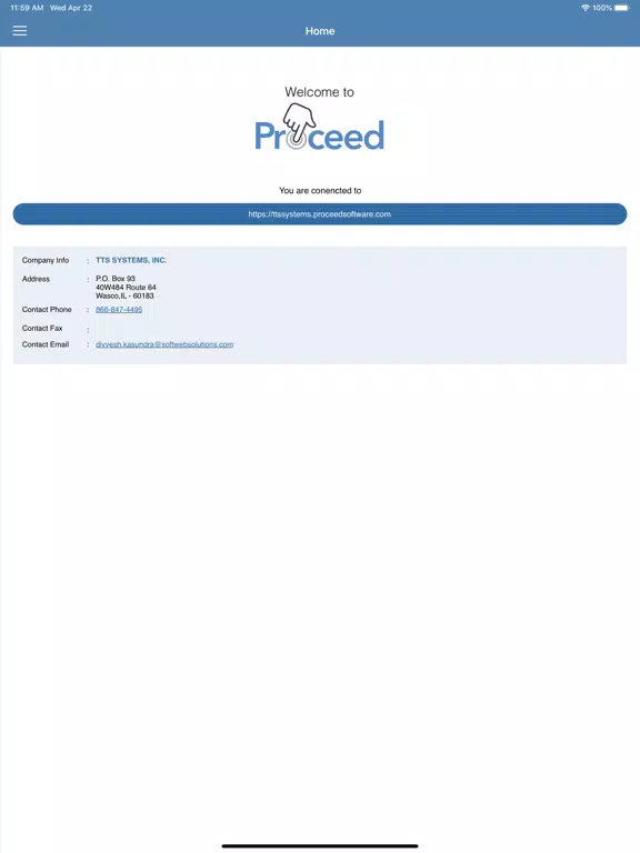 Proceed Inventory Management iPad Screenshots