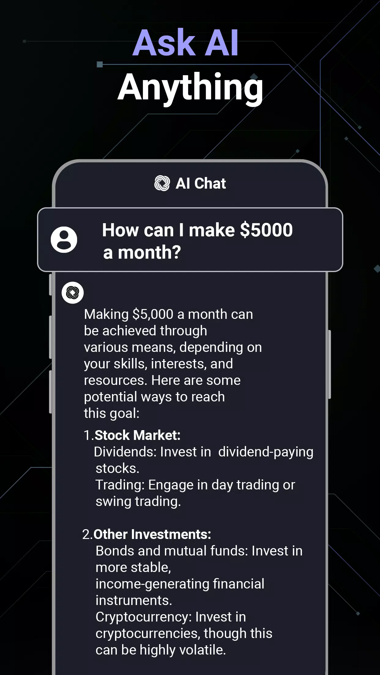 AI Chat Screenshots