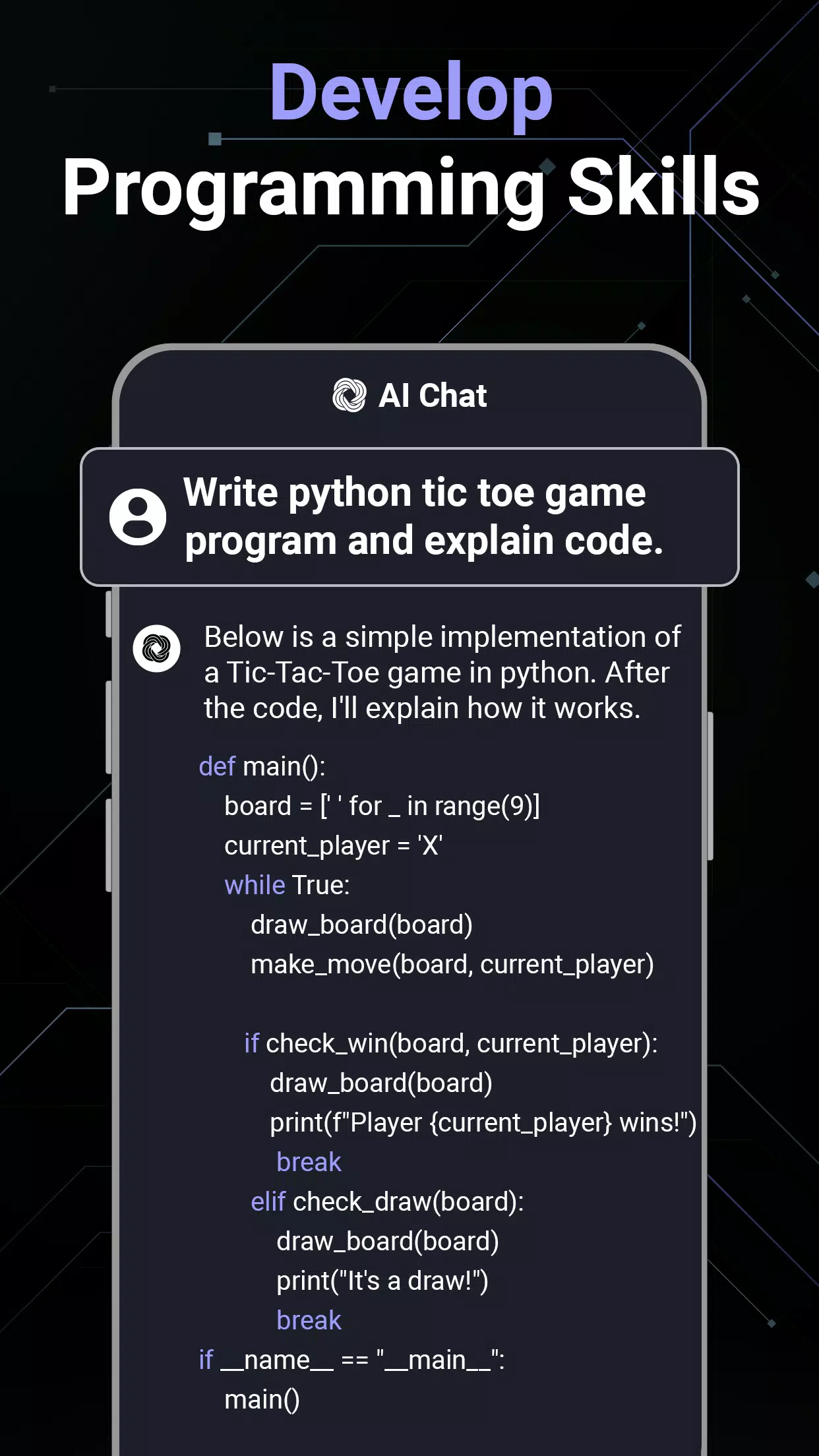 AI Chat Screenshots