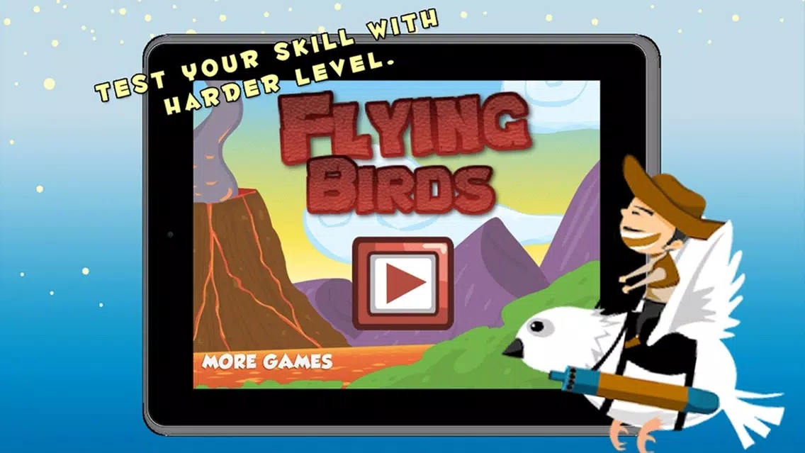 ภาพหน้าจอของ Mr Bird Crossy Flying double shooting