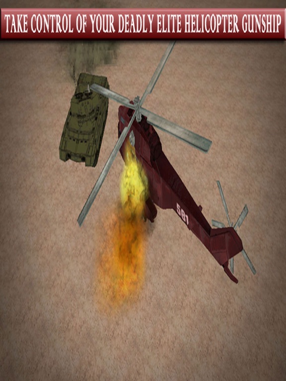 Helicopter VS Tank - Front line Cobra Apache battleship War Game Simulator iPad  스크린샷