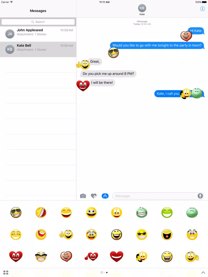 Happy Stickers Set iPad Screenshots