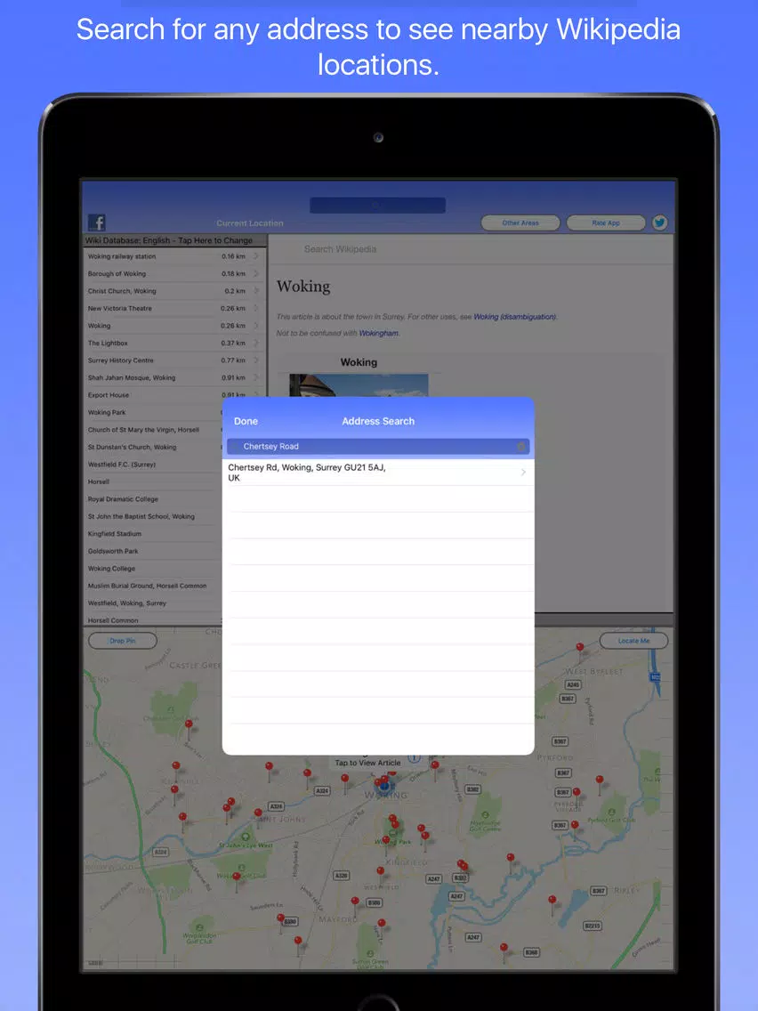 Woking Wiki Guide iPad स्क्रीनशॉट
