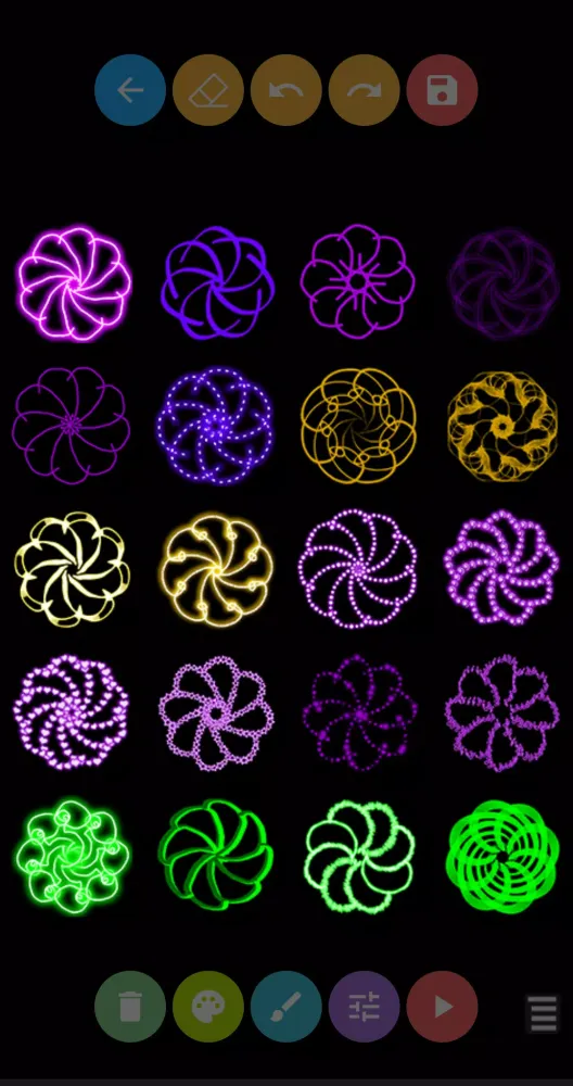 Glow Magic Doodle kaleidoscope Screenshots