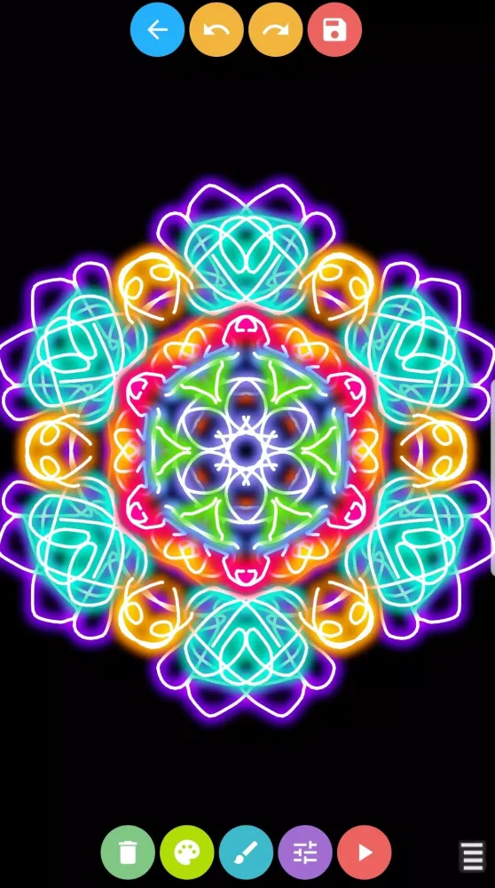 Glow Magic Doodle kaleidoscope Screenshots