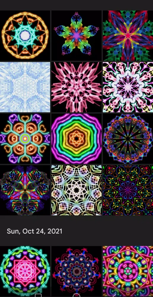 Glow Magic Doodle kaleidoscope Screenshots