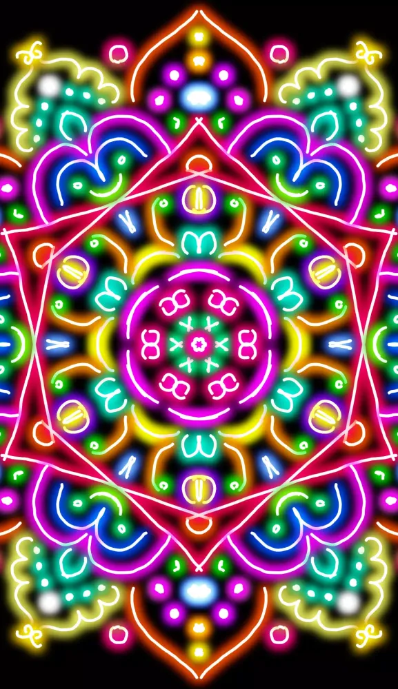 Glow Magic Doodle kaleidoscope Screenshots