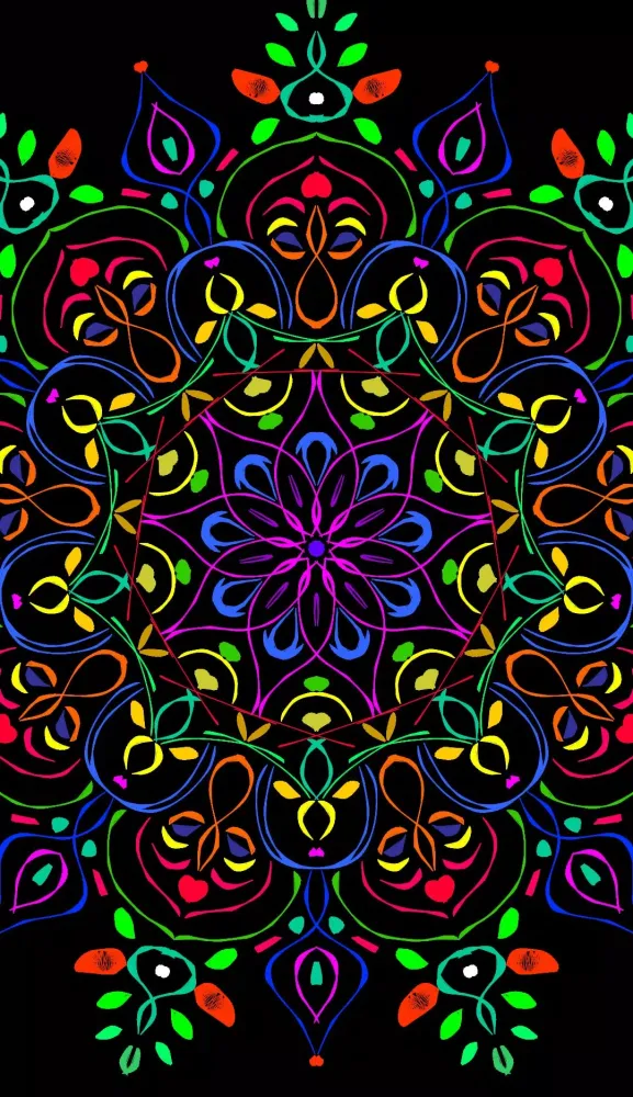 Glow Magic Doodle kaleidoscope Screenshots