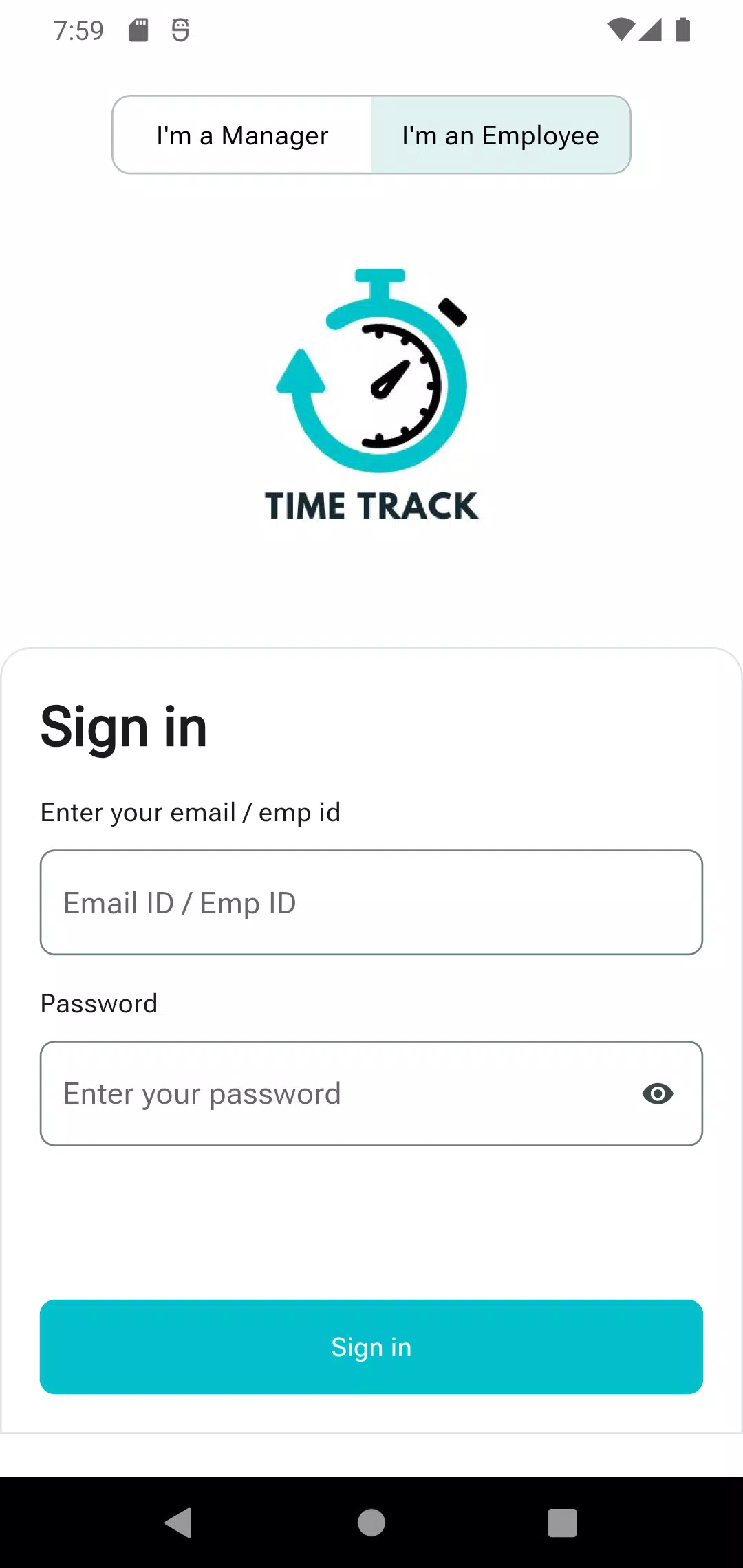 Zrzuty ekranu Time Track