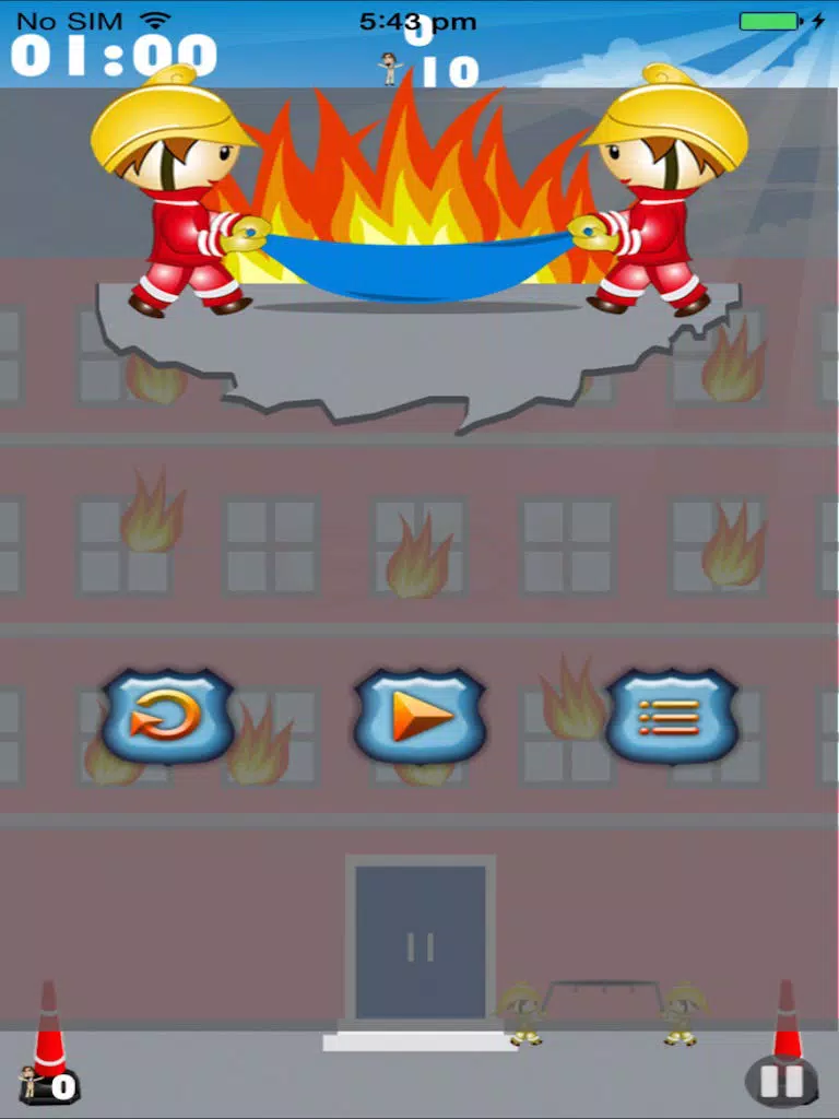 Firemen Pro - Rescue Fire Victims Jumping Off The Building iPad Screenshots