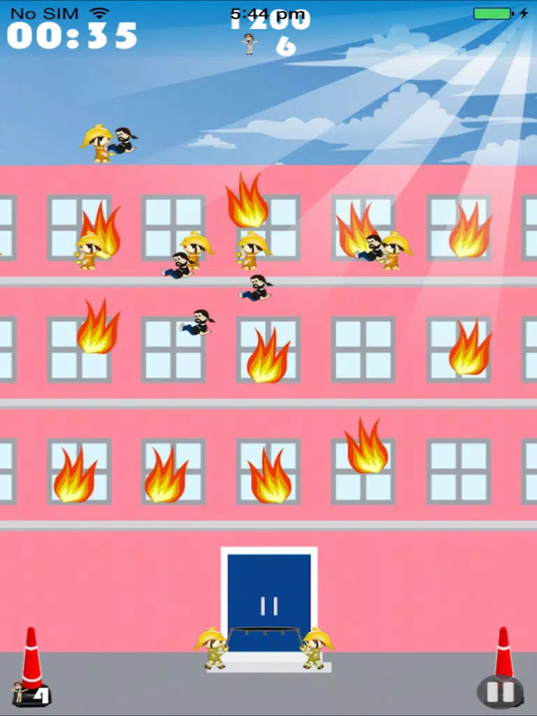 Firemen Pro - Rescue Fire Victims Jumping Off The Building iPad Screenshots