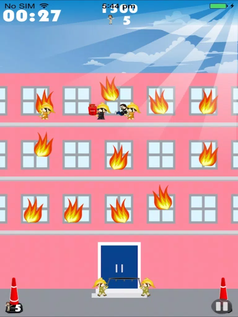 Firemen Pro - Rescue Fire Victims Jumping Off The Building iPad Screenshots