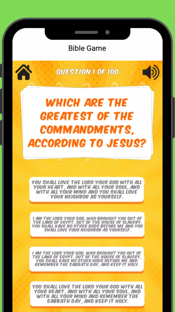 Tangkapan layar Bible Game App