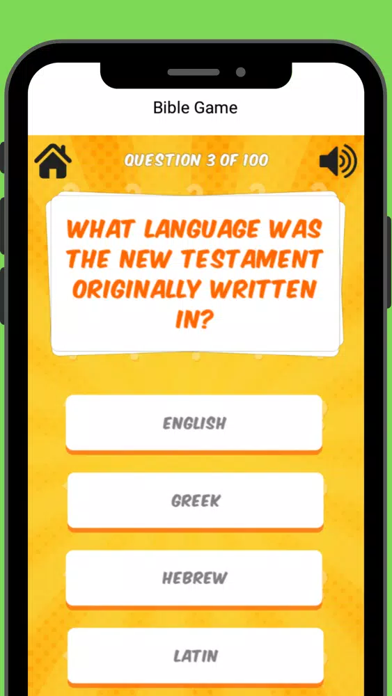 Tangkapan layar Bible Game App