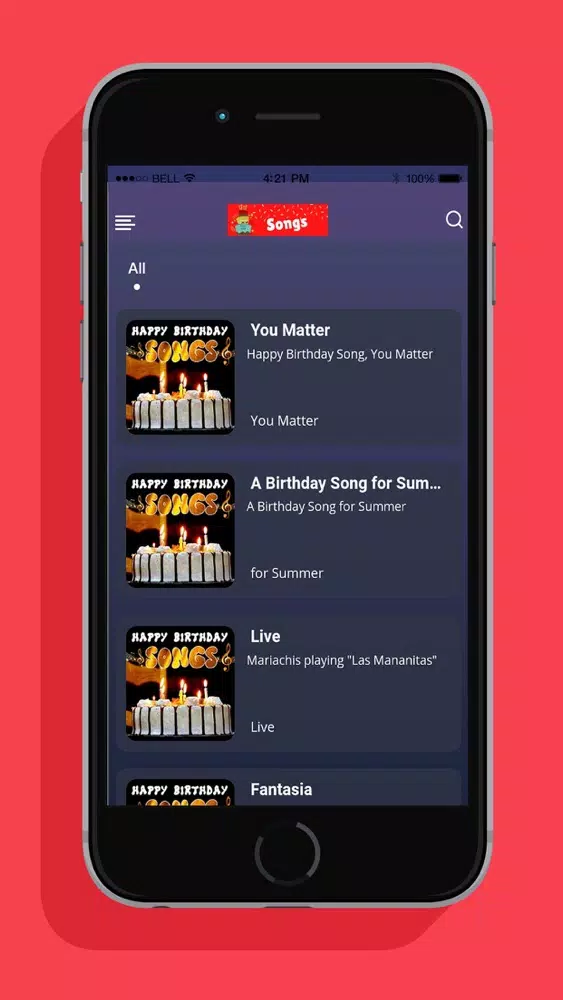 Zrzuty ekranu Happy Birthday Song.