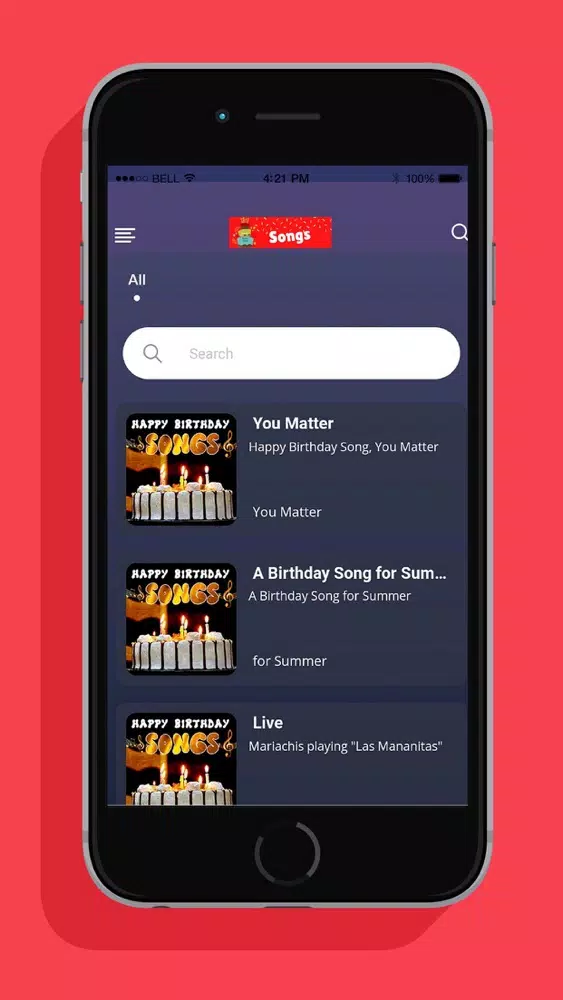 Zrzuty ekranu Happy Birthday Song.