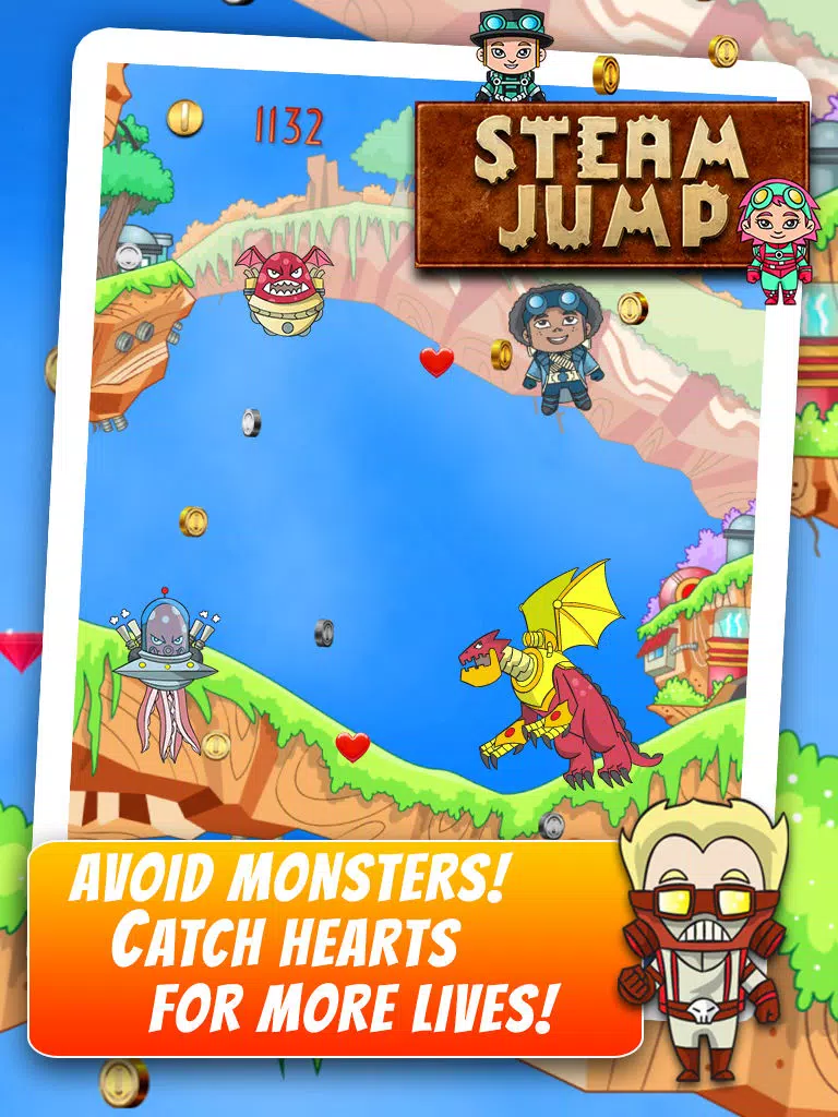 Steam Jump - Flying Steampunk Super Hero iPad Screenshots