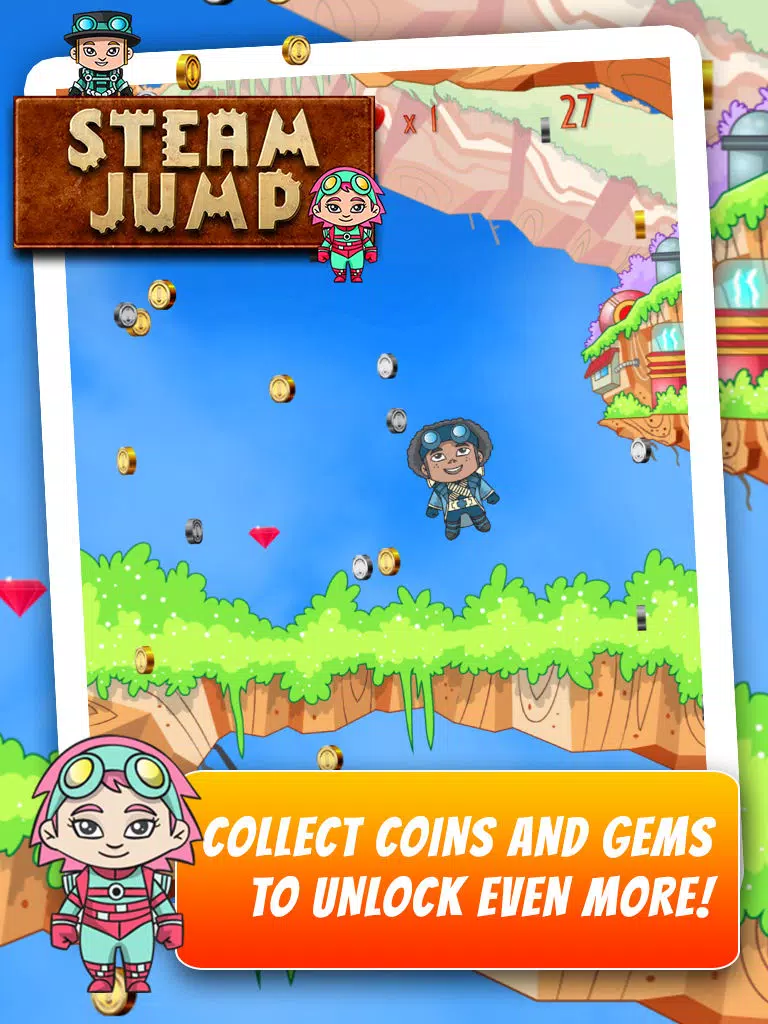 Steam Jump - Flying Steampunk Super Hero iPad Screenshots