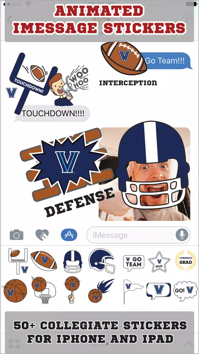 Villanova Wildcats Animated+Stickers for iMessage Screenshots
