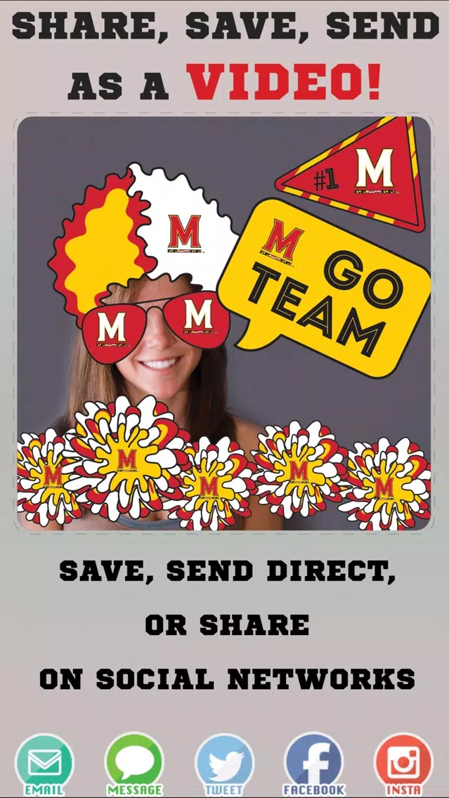 Maryland Terrapins Animated Selfie Stickers Screenshots