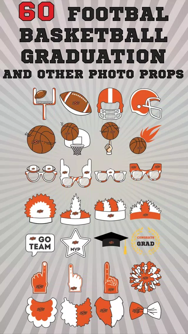 Oklahoma State Cowboys PLUS Selfie Stickers Screenshots