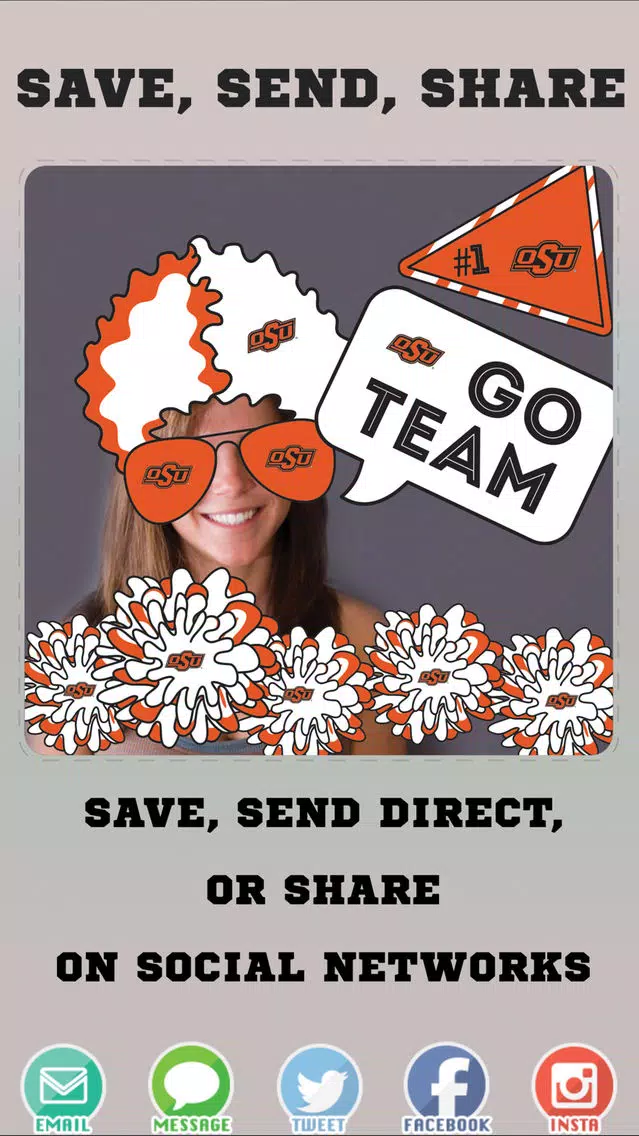 Oklahoma State Cowboys PLUS Selfie Stickers Screenshots