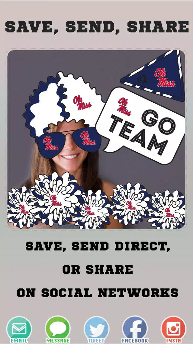 Captures d'écran de Ole Miss Rebels PLUS Selfie Stickers