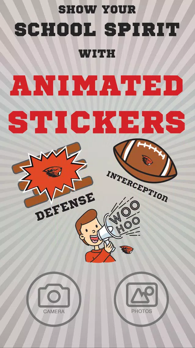 Ảnh chụp màn hình của Oregon State Beavers Animated Selfie Stickers