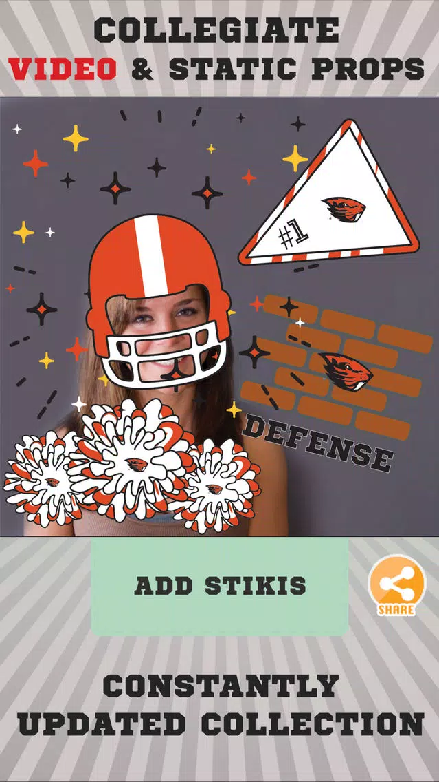 Ảnh chụp màn hình của Oregon State Beavers Animated Selfie Stickers
