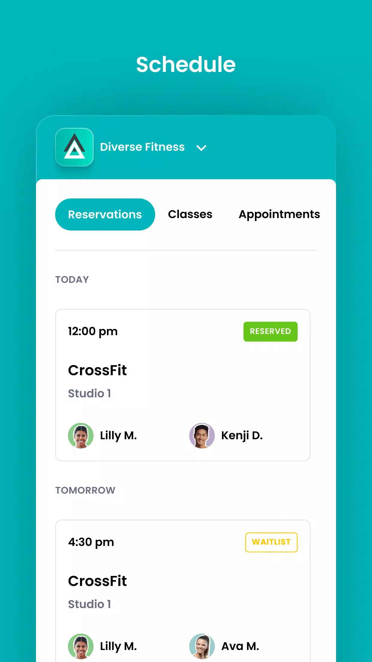 Diverse Fitness Screenshots