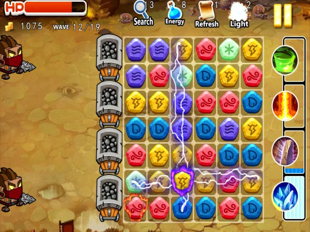 Tangkapan layar Puzzle Hero – Free rune crash defense game iPad 